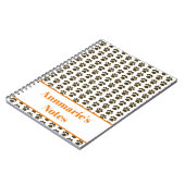 Tierpaw-Silhouette Halloween Notizblock (Linke Seite)