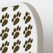 Tierpaw-Silhouette Halloween Orange Custom Pickleball Schläger (Linke Seite)