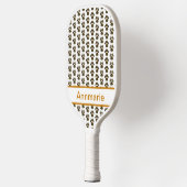 Tierpaw-Silhouette Halloween Orange Custom Pickleball Schläger (Links)