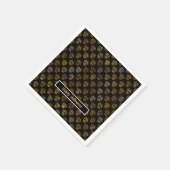 Tierpaw-Silhouette Halloween Pawty Black Serviette (Ecke)