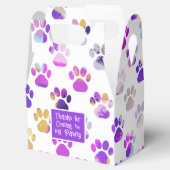 Tierpaw-Silhouette Lila rosa Pawty Paper Geschenkschachtel (Geöffnet)