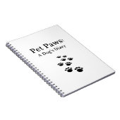 Tierpfähle, ein Hundediary Notizblock (Rechte Seite)