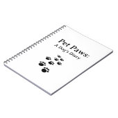 Tierpfähle, ein Hundediary Notizblock (Linke Seite)