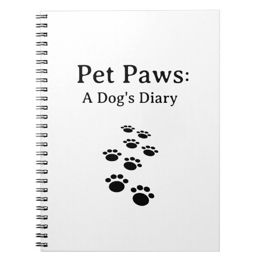 Tierpfähle, ein Hundediary Notizblock (Vorderseite)