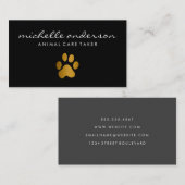 Tierpfanne/Hundesitz Visitenkarte (Vorne/Hinten)