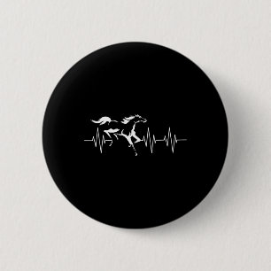 Tierpferd Lover Horseback Geschenk Herzschlag Pfer Button