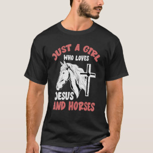 Tierpferde Kreuzkreuz Jesus Christus Devotee Hor T-Shirt
