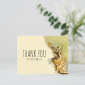 Tierpflege - Danke für die Aquarellkatze Postkarte (Stehend Vorderseite)