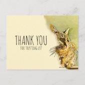 Tierpflege - Danke für die Aquarellkatze Postkarte (Vorderseite)