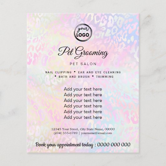 Tierpflege Flyer (Vorne)