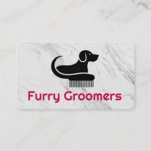 Tierpflege Hundekamm-Logo Visitenkarte