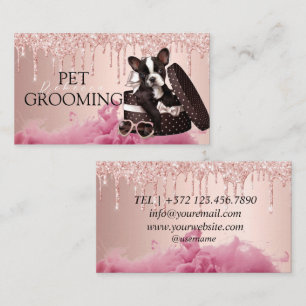 Tierpflege Pet Grooming Spa Salon Welpe Visitenkarte