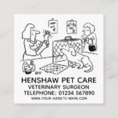 Tierpflege Quadratische Visitenkarte (Vorderseite)