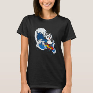 Tierpflege Surfen Wildtiere Tier Panda Bär Surfen T-Shirt