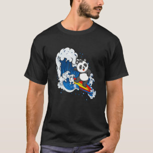 Tierpflege Surfen Wildtiere Tier Panda Bär Surfen T-Shirt
