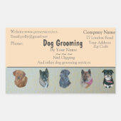 Tierpflege und Hundepflege Rechteckiger Aufkleber (Vorderseite)