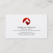 Tierpflege und Tierzucht | Haustiere Visitenkarte (Rückseite)