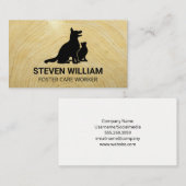 Tierpflege | Unterkunft | Hundekatze | Holz Visitenkarte (Vorne/Hinten)