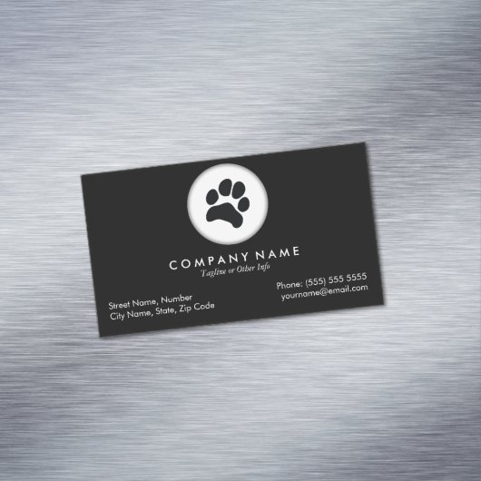 Tierpflege Veterinärmedizinische Magnetkarte Magnetische Visitenkarte (Beispiel)