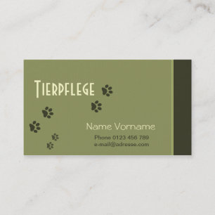 Tierpflege Visitenkarte