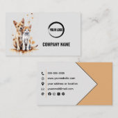 Tierpflege-Visitenkarte mit Katze und Hund Visitenkarte (Vorne/Hinten)