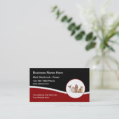 Tierpflege-Visitenkarten Modernes Design Visitenkarte (Stehend Vorderseite)