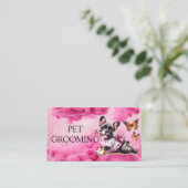 Tierpflege Wellness-Center Salon Welpe Visitenkarte (Stehend Vorderseite)