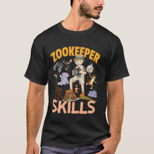 Tierpfleger Fähigkeiten Tiere Wildtiere Safari Lie T-Shirt