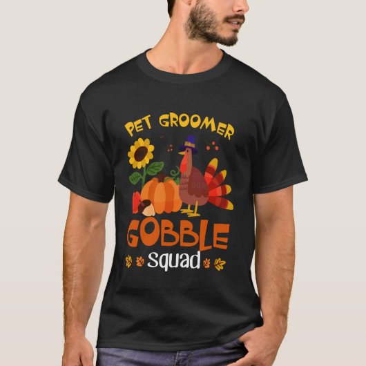 Tierpfleger Gackernde Truppe Truthahn Erntedankfes T-Shirt (Vorderseite)