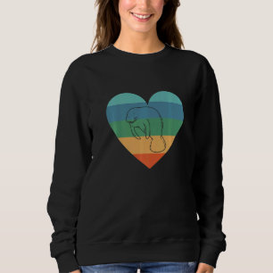 Tierpfleger Retro Herz Seekuh Meerestiere Frauen M Sweatshirt