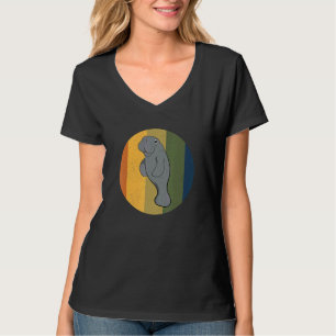 Tierpfleger Retro Manatee Seekuh Vintage Manatees T-Shirt