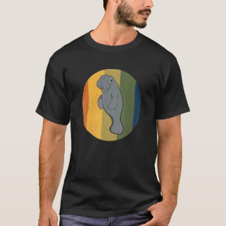 Tierpfleger Retro Manatee Seekuh Vintage Manatees T-Shirt