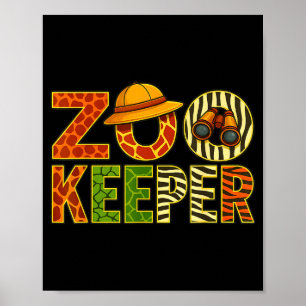 Tierpfleger Tiere Safari-Zoo-Kostüm Erwachsene  Poster