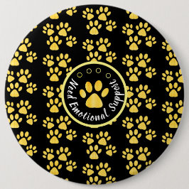 Tierpfoten druckgelbe personalisierte Tierrettung Button