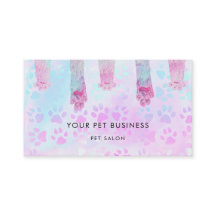 Tierpfoten lila blaues Muster