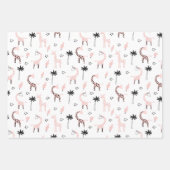 Tierpräparate Leopardenblätter Geschenkpapier Set (Vorderseite)