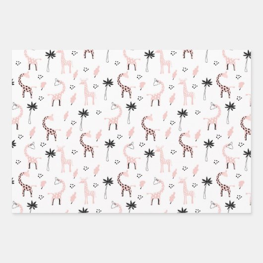 Tierpräparate Leopardenblätter Geschenkpapier Set (Vorderseite)