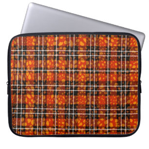 Tierpunkte Karo-Mix-Muster Nahtlose Kunst. Stoff Laptopschutzhülle