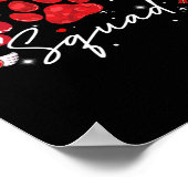 Tierquad Fun Dog Paw Vet Tech Valentines D Poster (Ecke)