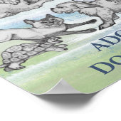 Tierquälerei "Adoptier, nicht kaufen" Haustiere Hu Poster (Ecke)