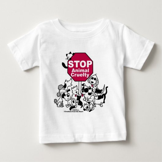 Tierquälerei stoppen baby t-shirt (Vorderseite)