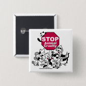 Tierquälerei stoppen button (Vorne & Hinten)