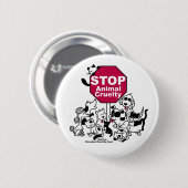Tierquälerei stoppen button (Vorne & Hinten)