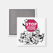 Tierquälerei stoppen magnet (Vorderseite/Rückseite)