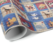 Tierquilt Geschenkpapier (Rolleneckpunkt)
