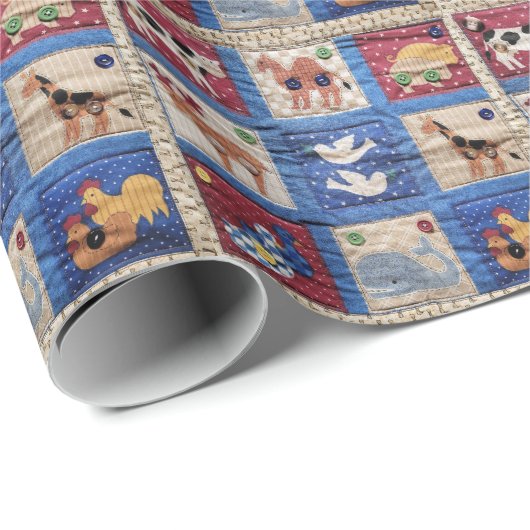 Tierquilt Geschenkpapier (Rolleneckpunkt)