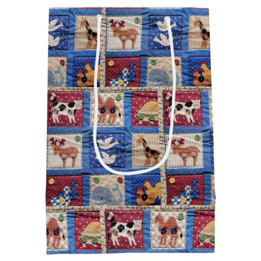 Tierquilt Mittlere Geschenktüte (Rückseite)