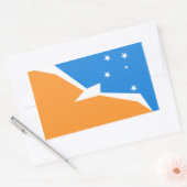 Tierra del Fuego Flag. Patagonien, Argentinien Rechteckiger Aufkleber (Umschlag)