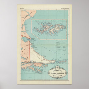 Tierra del Fuego, Malwinen, Argentinien Poster
