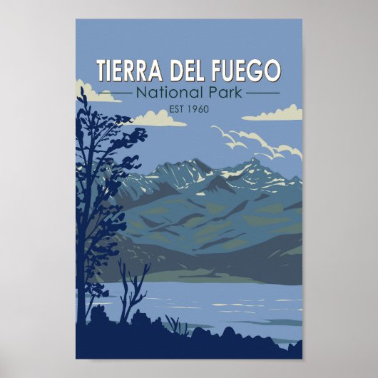Tierra Del Fuego Nationalpark Argentinien Vintag Poster (Vorne)